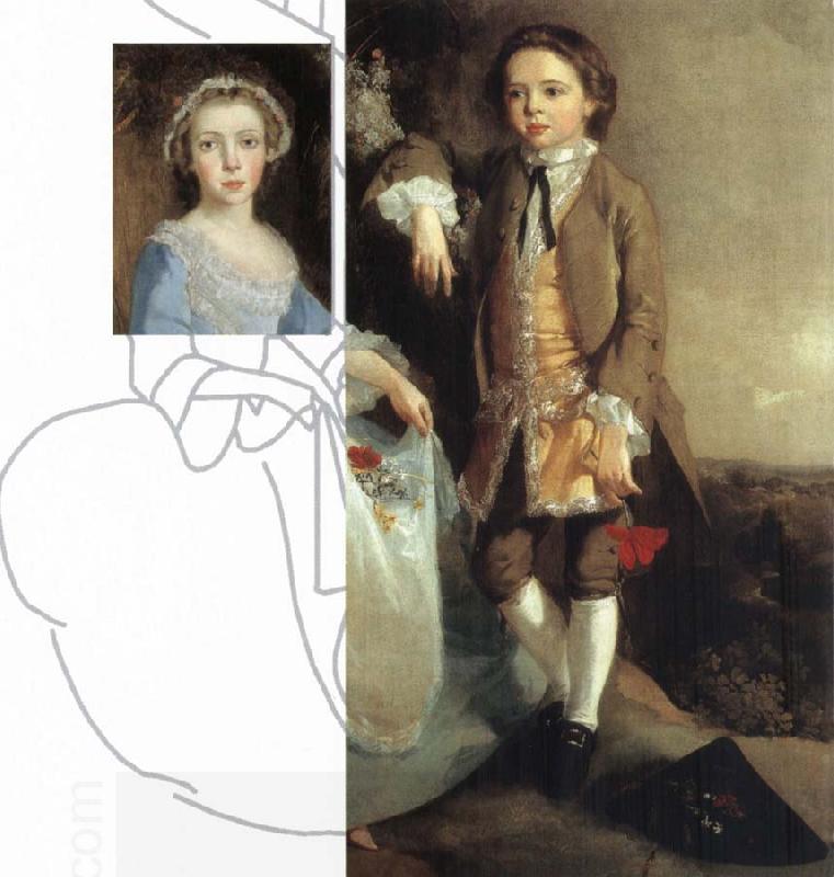 Thomas Gainsborough Portrait of a Girl and Boy China oil painting art